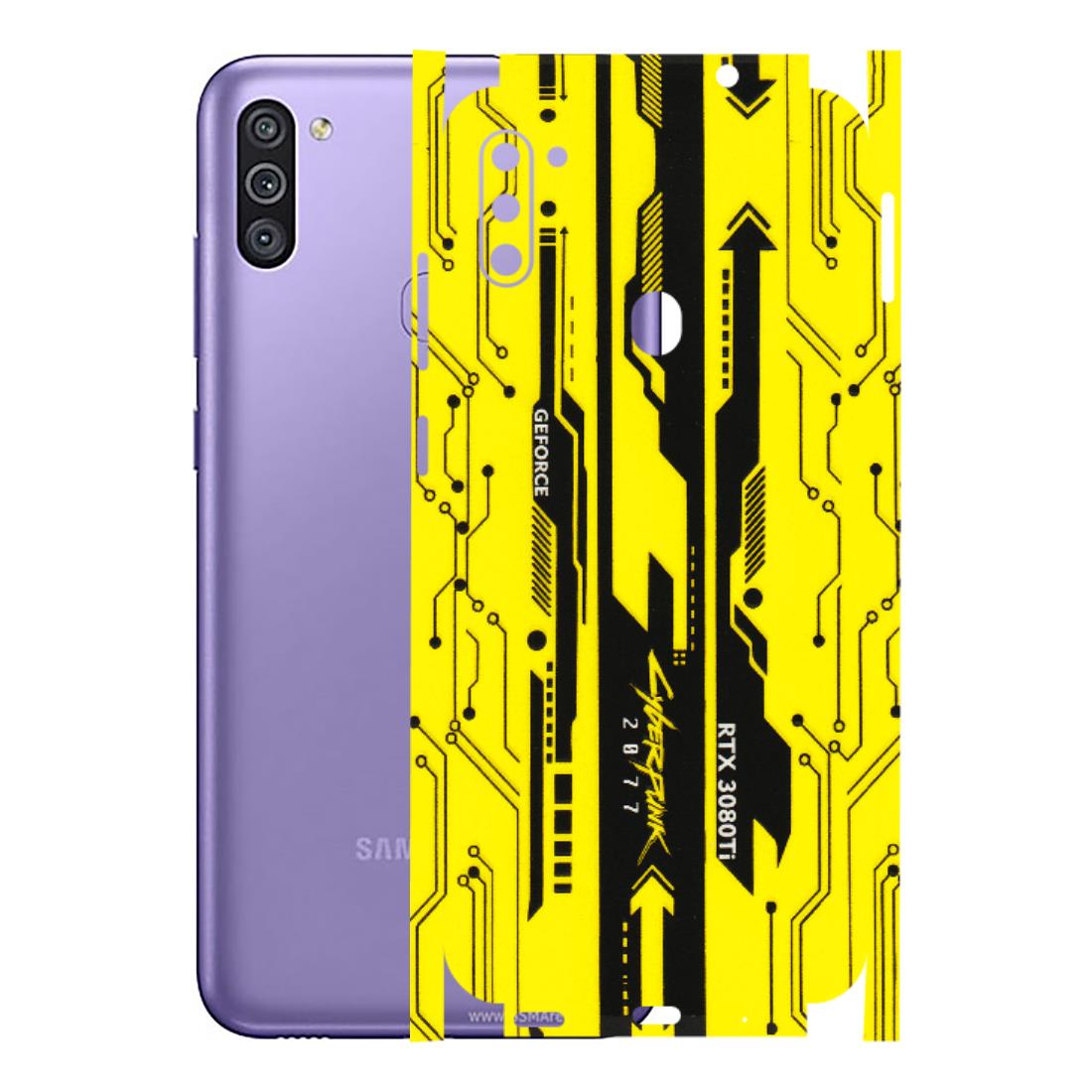 Samsung M/F/Note/Flip and C Phone Skins (All Models) - Yellow Cyberpunk - 3D Embossed Finish (L-93) Samsung Galaxy M11