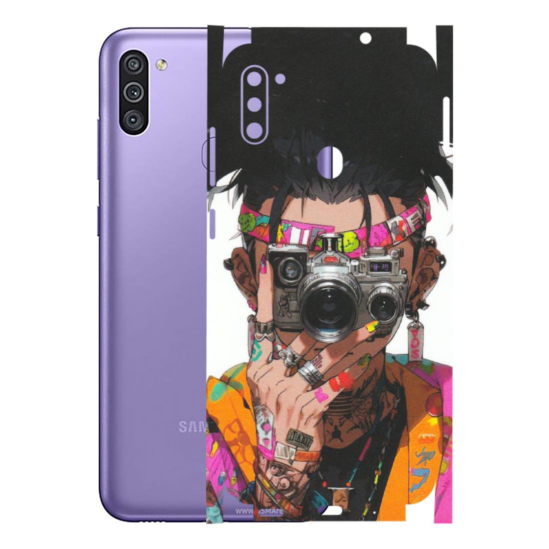 Samsung M/F/Note/Flip and C Phone Skins (All Models) - Camera Lover Girl - Matte Finish (M-09) Samsung Galaxy M11