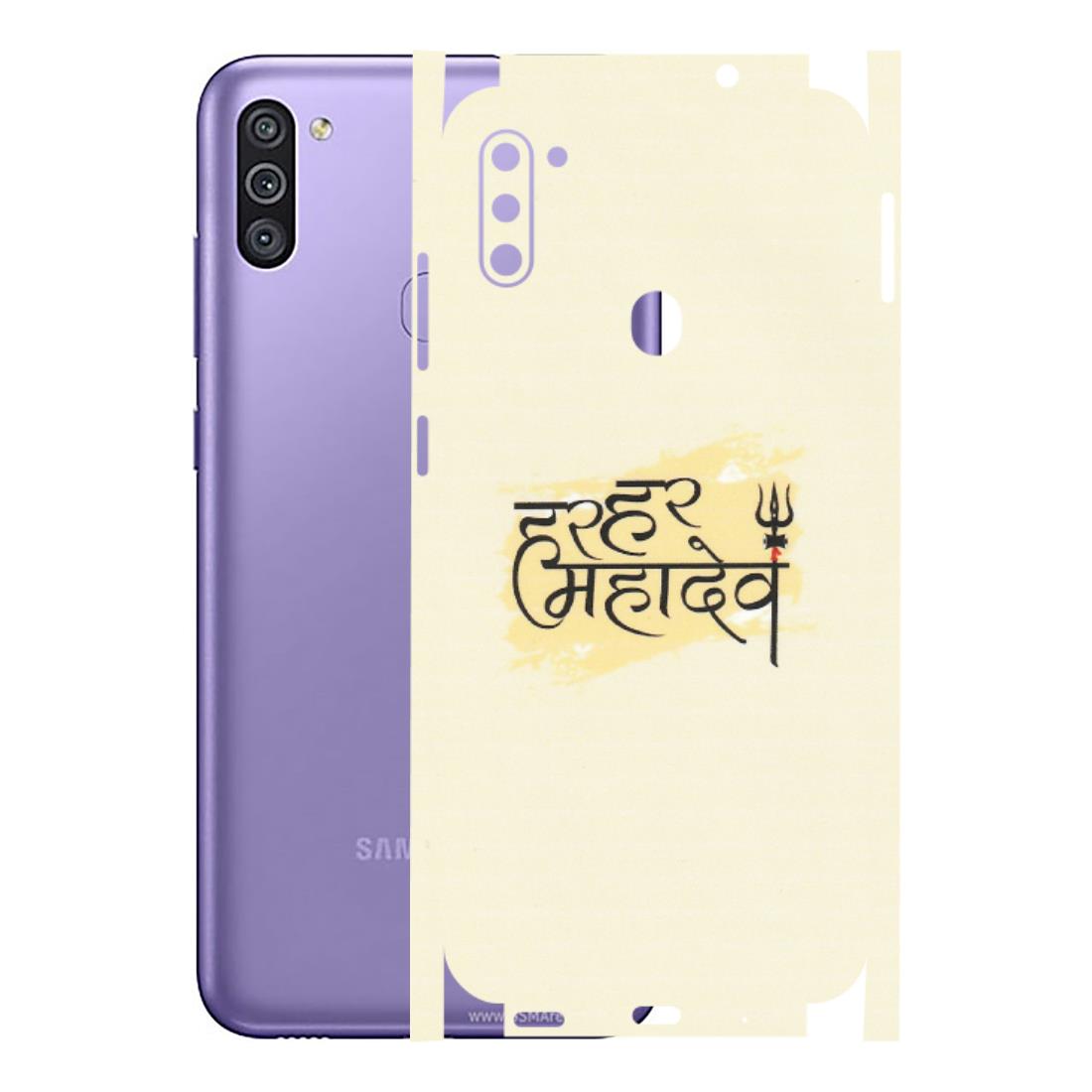 Samsung M/F/Note/Flip and C Phone Skins (All Models) - Har Har Mahadev - Matte Finish (M-10) Samsung Galaxy M11
