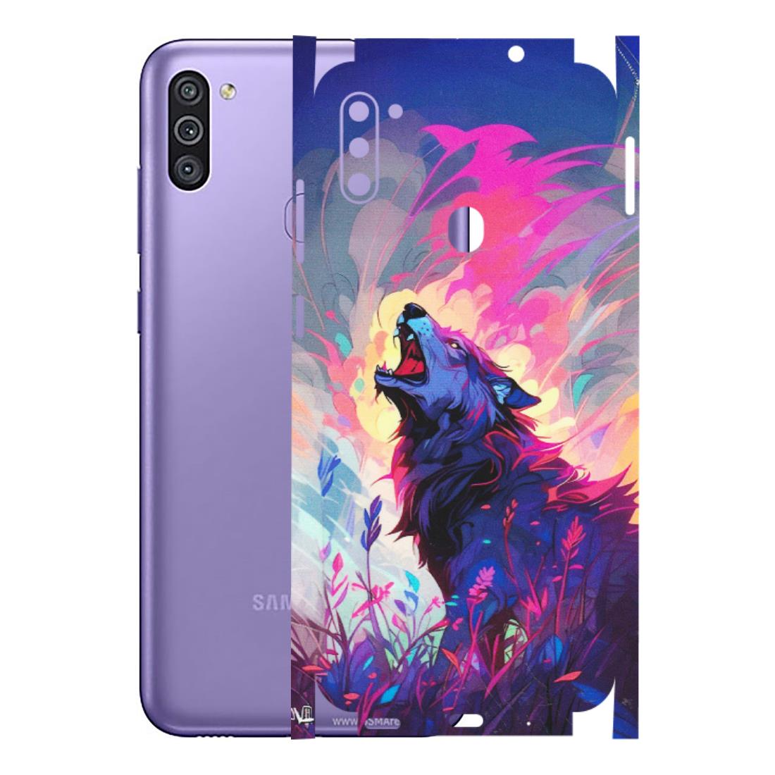 Samsung M/F/Note/Flip and C Phone Skins (All Models) - New Wild Wolf Abstract - Matte Finish (M-125) Samsung Galaxy M11