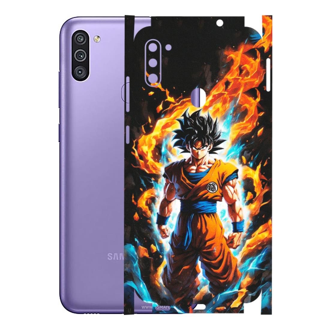 Samsung M/F/Note/Flip and C Phone Skins (All Models) - Goku Transformation Anime - Matte Finish (M-159) Samsung Galaxy M11