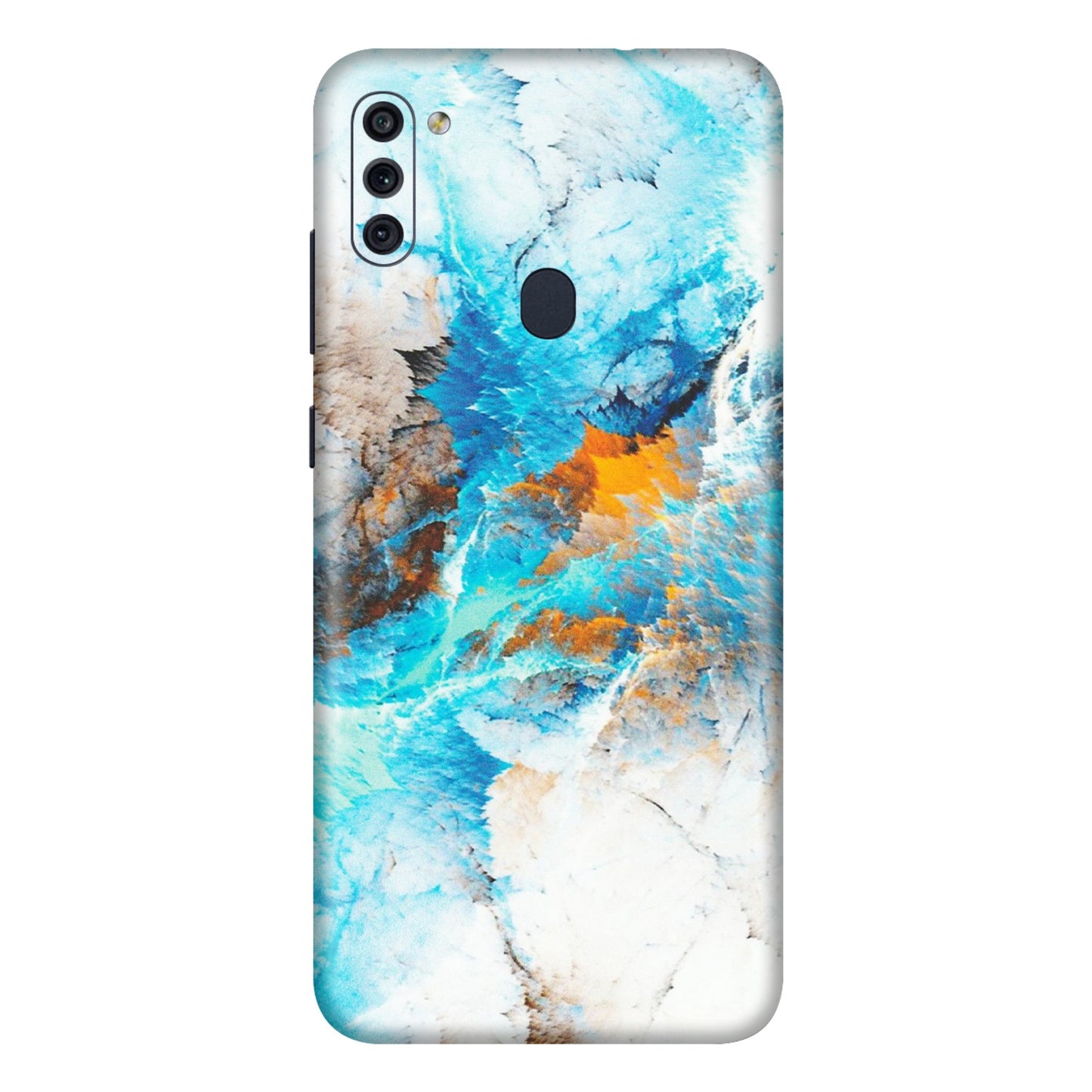 Samsung M/F/Note/Flip and C Phone Skins (All Models) - Blue Waves Abstract - Matte Finish (M-19) Samsung Galaxy M11