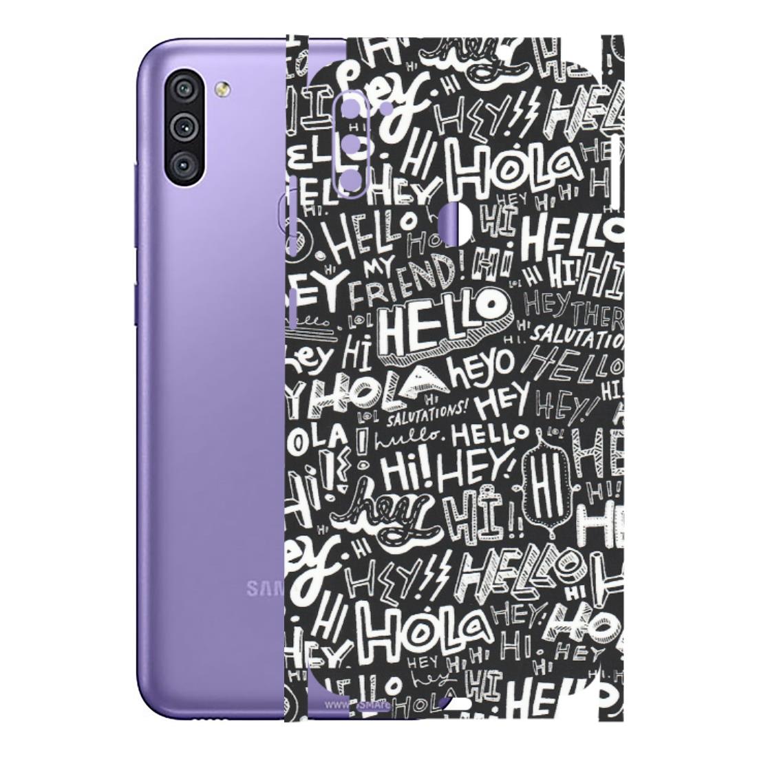 Samsung M/F/Note/Flip and C Phone Skins (All Models) - Hi Hello Doodles - Matte Finish (M-25) Samsung Galaxy M11