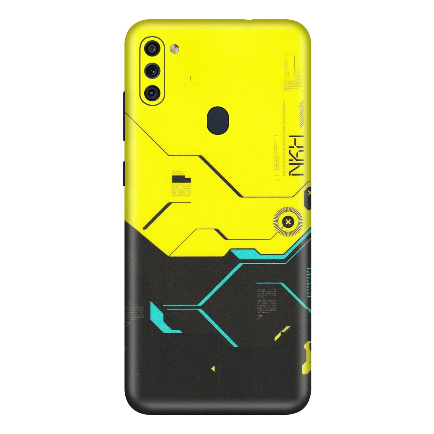 Samsung M/F/Note/Flip and C Phone Skins (All Models) - Black Yellow Technica - Matte Finish (M-53) Samsung Galaxy M11