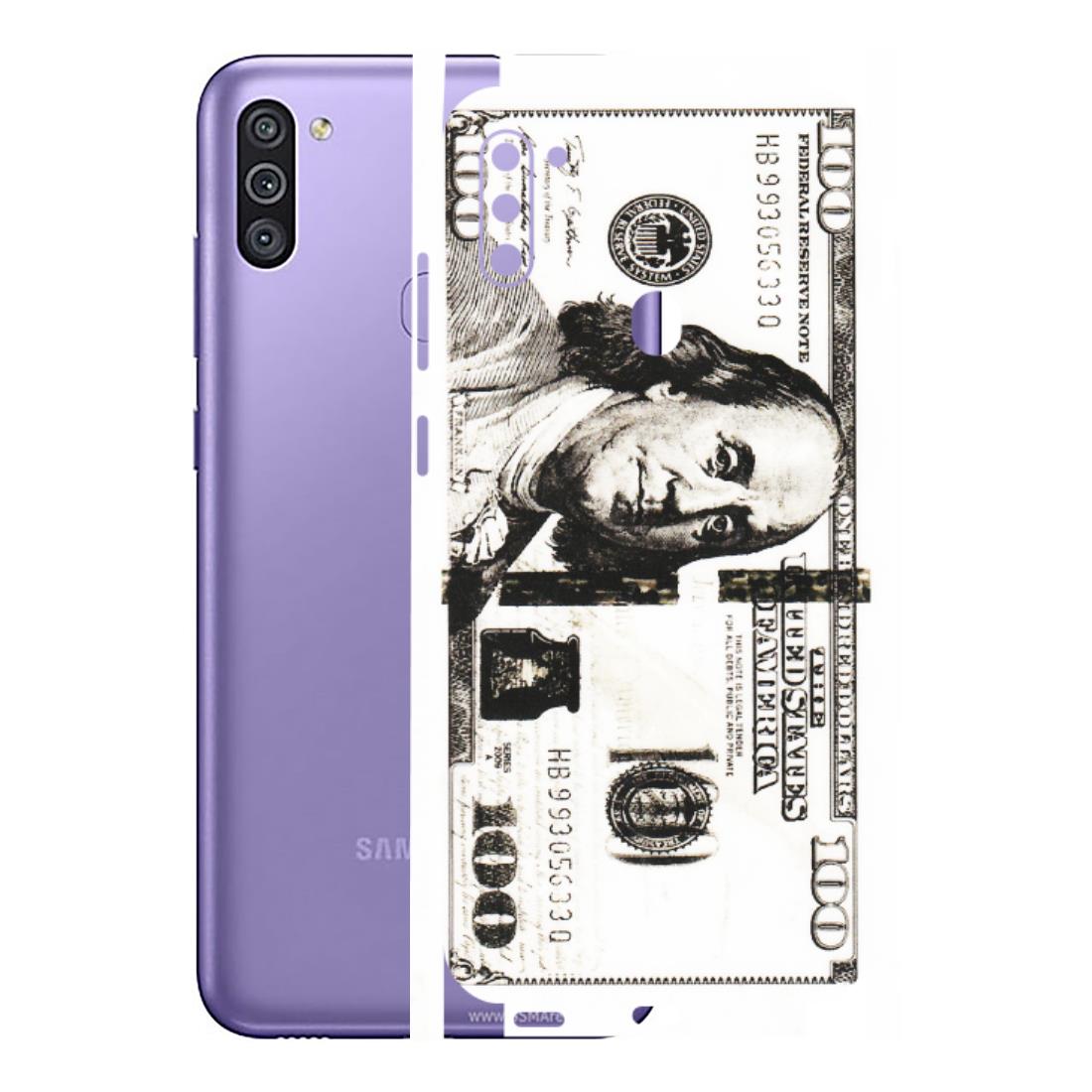 Samsung M/F/Note/Flip and C Phone Skins (All Models) - 100 Dollar Currency - Transparent Finish (T-01) Samsung Galaxy M11