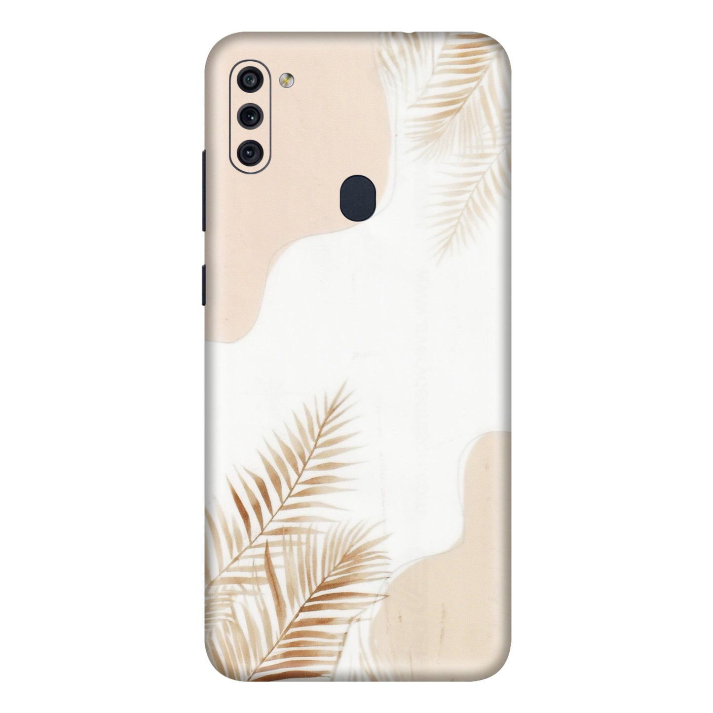 Samsung M/F/Note/Flip and C Phone Skins (All Models) - Gold Petals Abstract - Transparent Finish (T-08) Samsung Galaxy M11