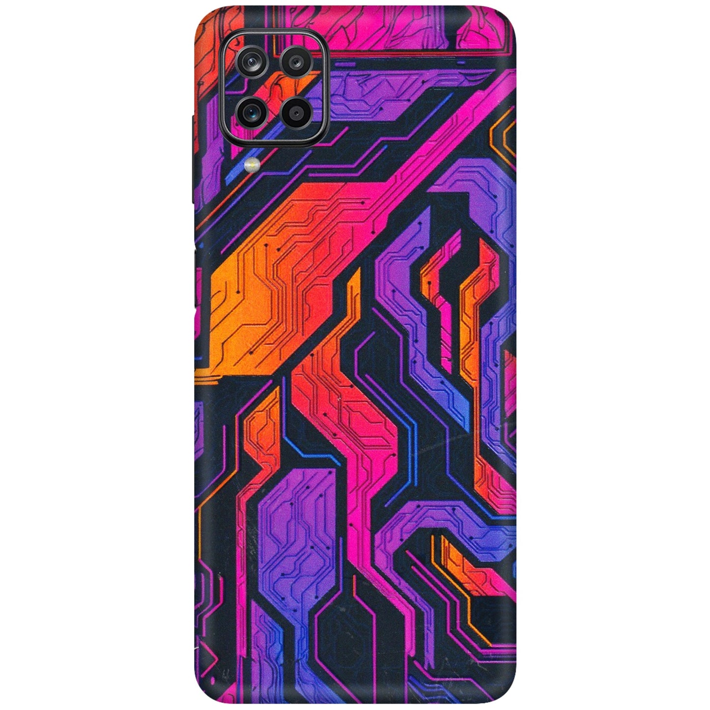 Samsung M/F/Note/Flip and C Phone Skins (All Models) - Tech Circuits Futuristic - 3D Embossed Finish (L-07) Samsung Galaxy M12