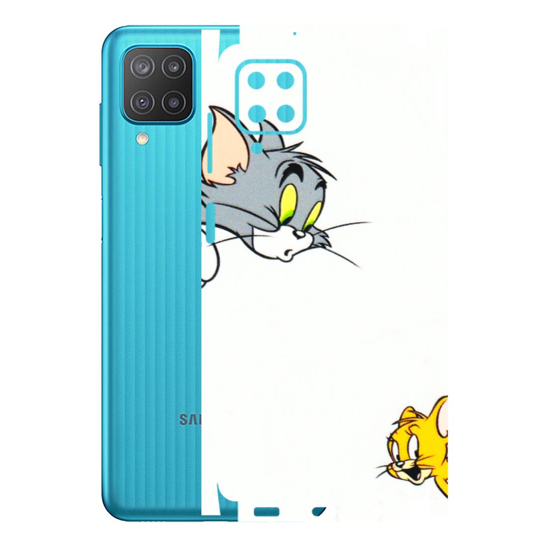 Samsung M/F/Note/Flip and C Phone Skins (All Models) - Cute Tom And Jerry - 3D Embossed Finish (L-220) Samsung Galaxy M12
