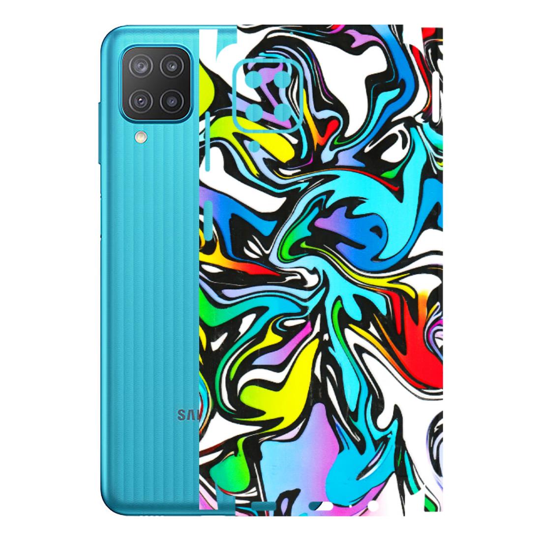 Samsung M/F/Note/Flip and C Phone Skins (All Models) - Abstract Colour Paints - 3D Embossed Finish (L-271) Samsung Galaxy M12