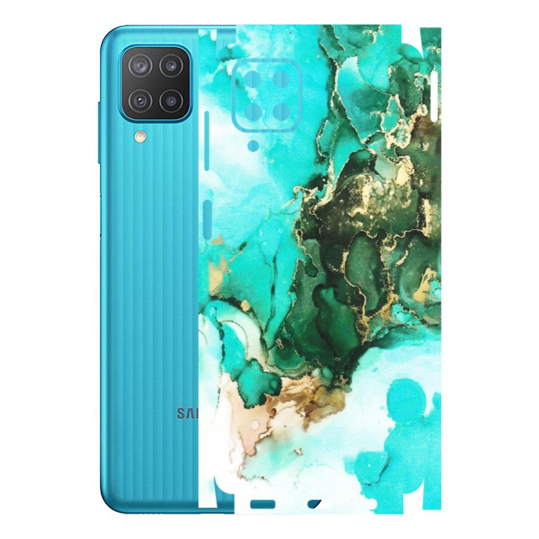 Samsung M/F/Note/Flip and C Phone Skins (All Models) - The Blue Gold Marble - Matte Finish (M-124) Samsung Galaxy M12