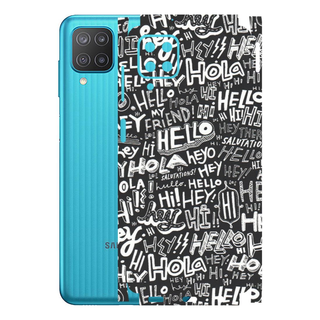 Samsung M/F/Note/Flip and C Phone Skins (All Models) - Hi Hello Doodles - Matte Finish (M-25) Samsung Galaxy M12