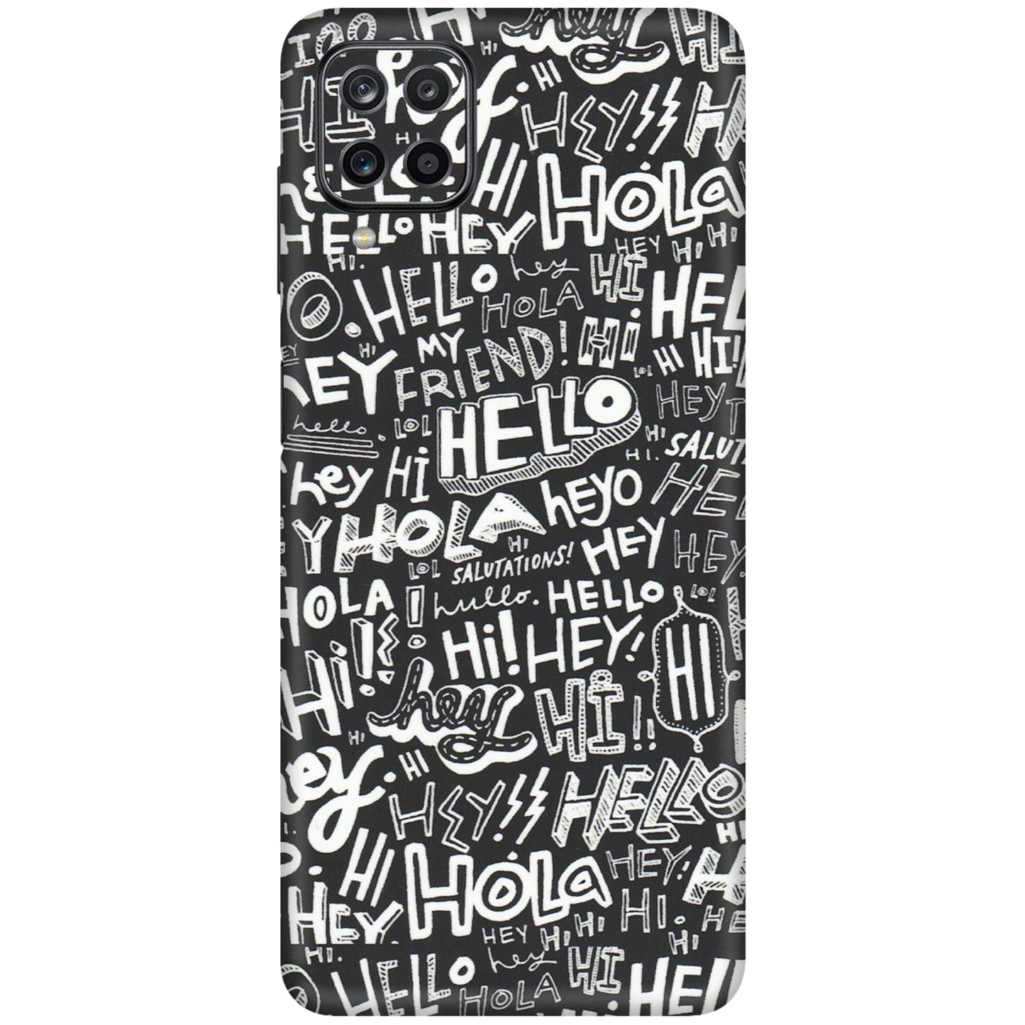 Samsung M/F/Note/Flip and C Phone Skins (All Models) - Hi Hello Doodles - Matte Finish (M-25) Samsung Galaxy M12