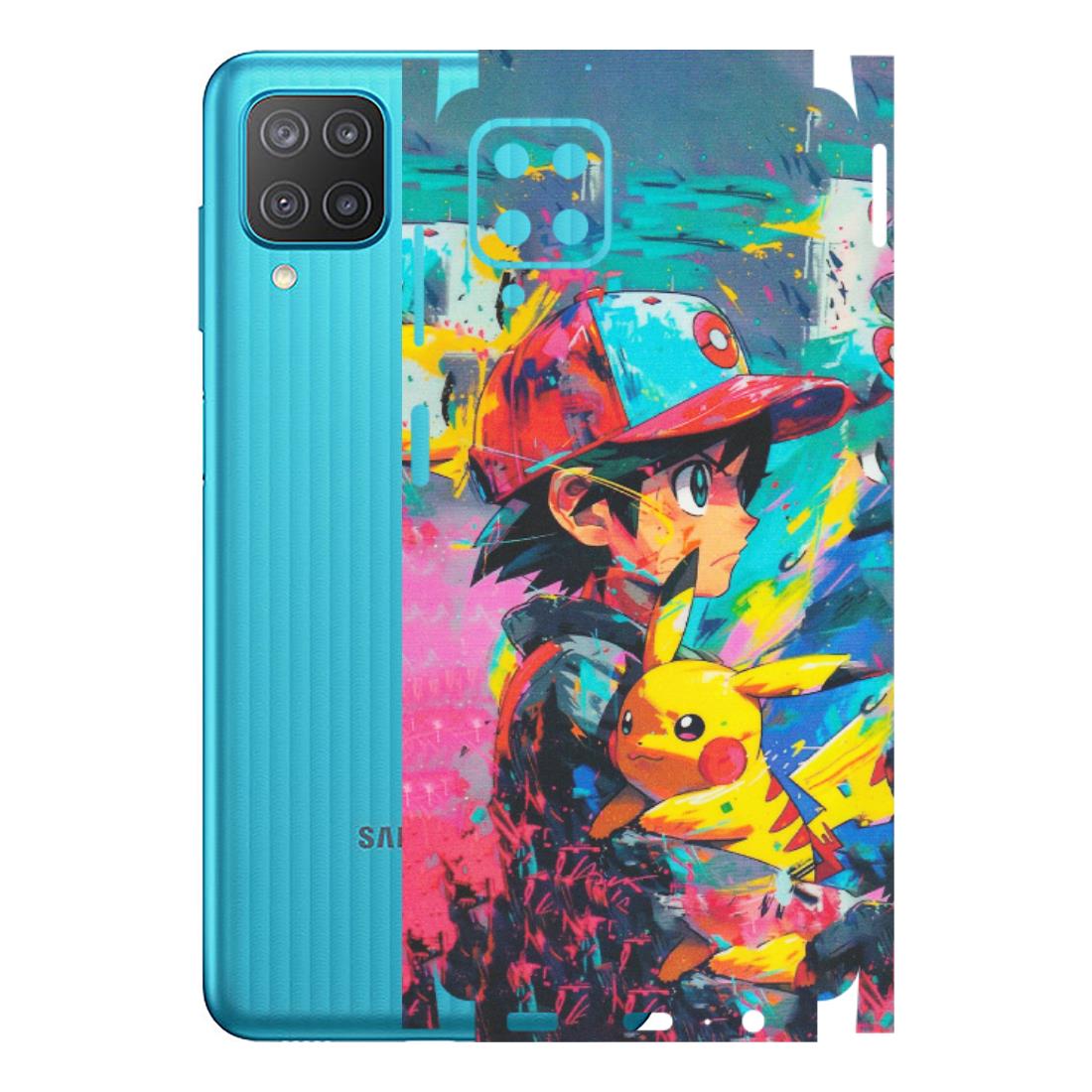 Samsung M/F/Note/Flip and C Phone Skins (All Models) - Ash & Pikachu - Matte Finish (M-26) Samsung Galaxy M12