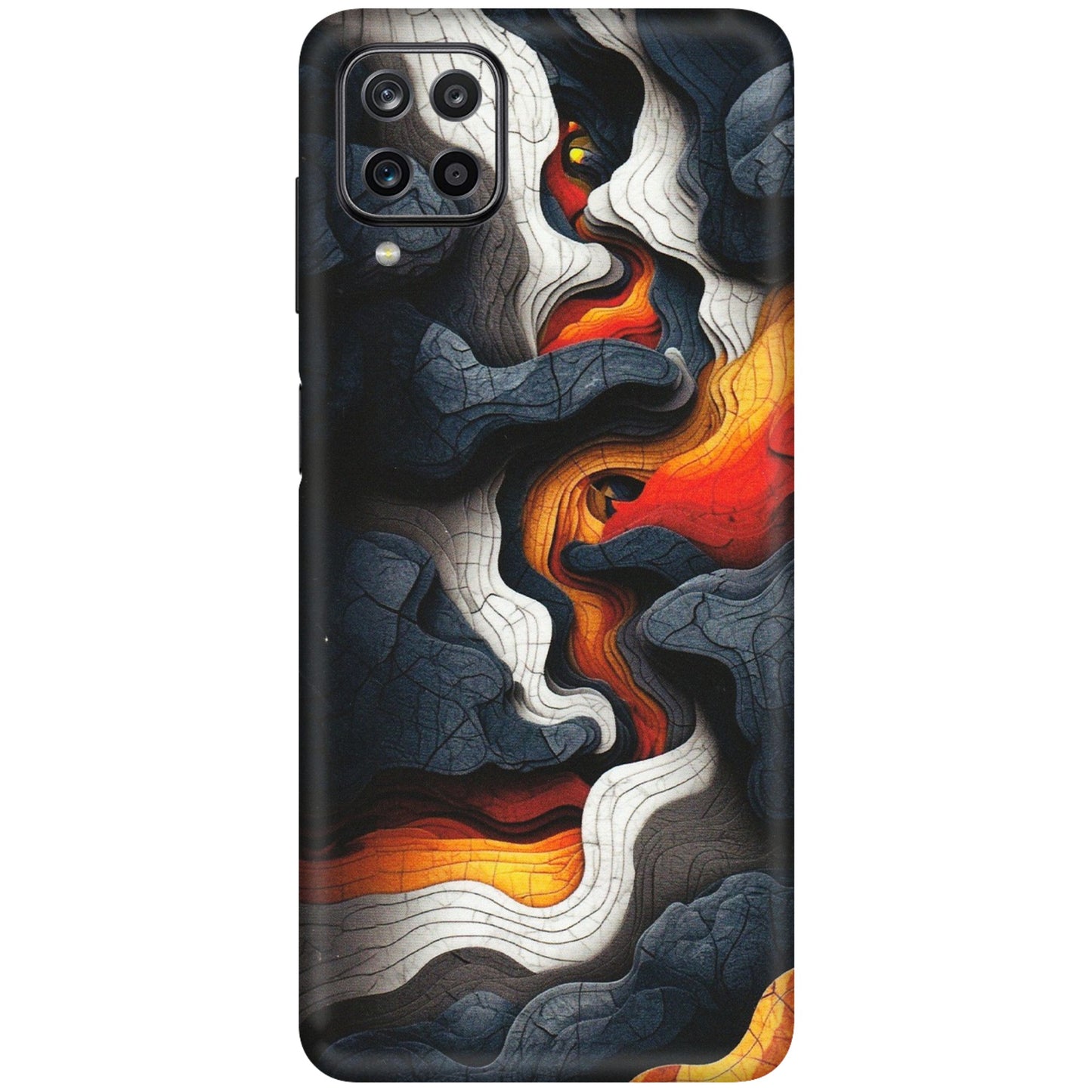 Samsung M/F/Note/Flip and C Phone Skins (All Models) - Abstract Volcanic Layers - Matte Finish (M-52) Samsung Galaxy M12