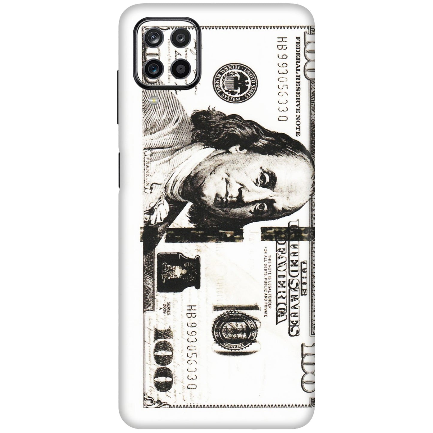 Samsung M/F/Note/Flip and C Phone Skins (All Models) - 100 Dollar Currency - Transparent Finish (T-01) Samsung Galaxy M12
