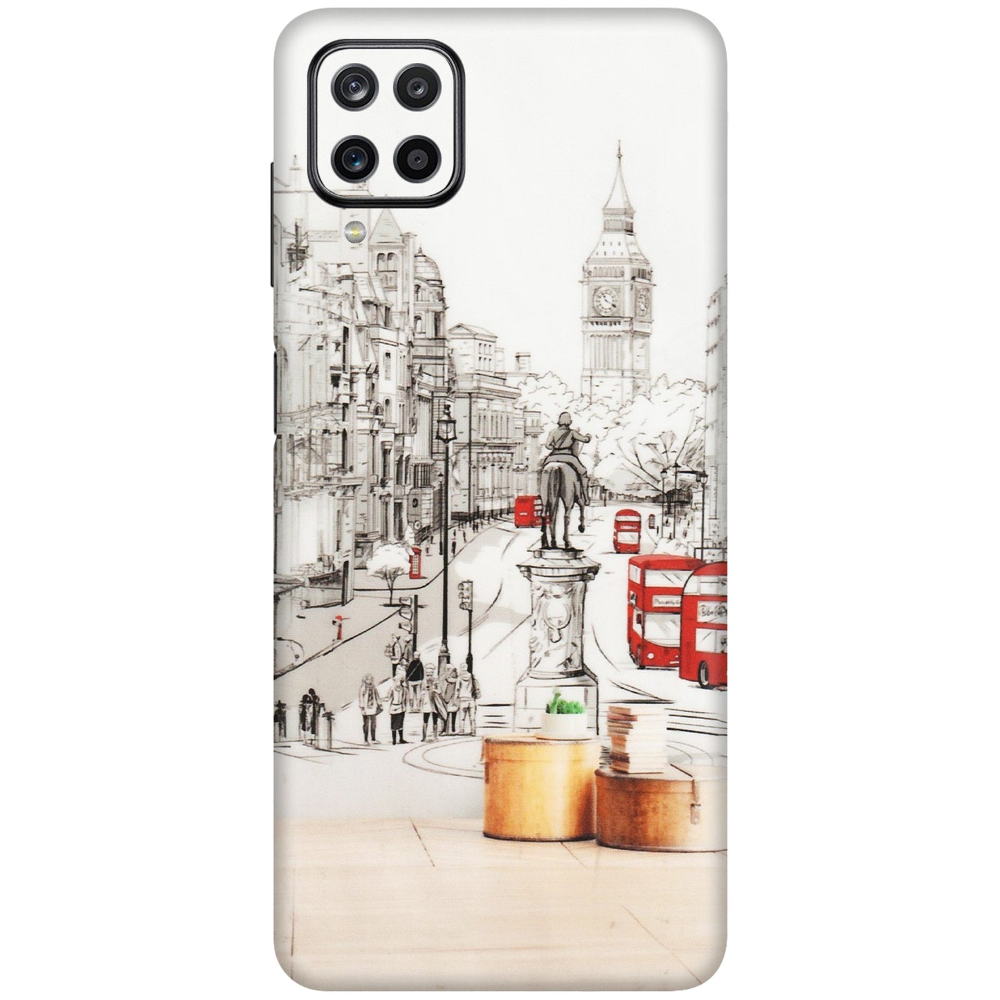 Samsung M/F/Note/Flip and C Phone Skins (All Models) - London Street - Transparent Finish (T-02) Samsung Galaxy M12