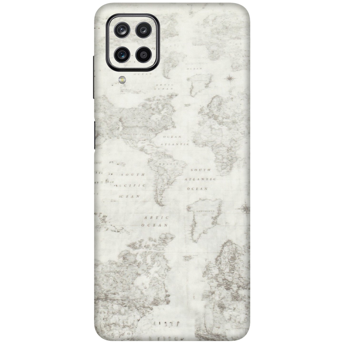Samsung M/F/Note/Flip and C Phone Skins (All Models) - World Travel Map - Transparent Finish (T-04) Samsung Galaxy M12