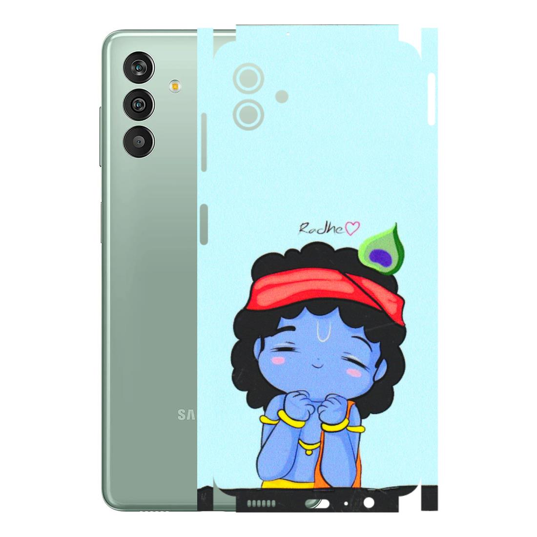 Samsung M/F/Note/Flip and C Phone Skins (All Models) - Radhe Radhe Cute Toon - 3D Embossed Finish (L-05) Samsung Galaxy M13 (5G)