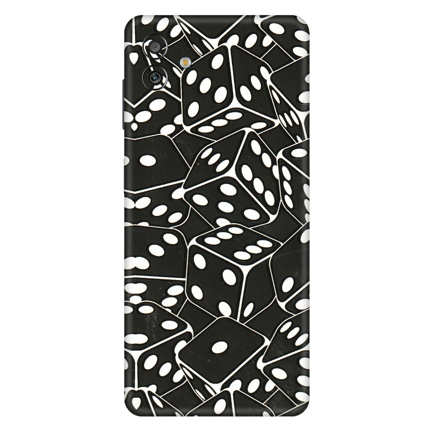 Samsung M/F/Note/Flip and C Phone Skins (All Models) - Big Black Dices - 3D Embossed Finish (L-106) Samsung Galaxy M13 (5G)