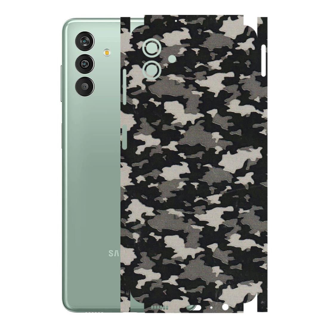 Samsung M/F/Note/Flip and C Phone Skins (All Models) - Black/Grey Camoflaunge - 3D Embossed Finish (L-142) Samsung Galaxy M13 (5G)