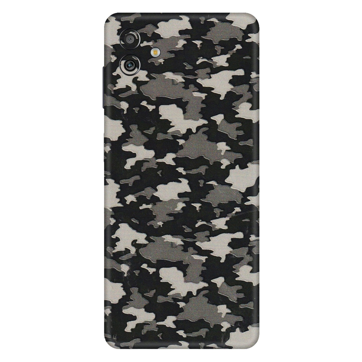 Samsung M/F/Note/Flip and C Phone Skins (All Models) - Black/Grey Camoflaunge - 3D Embossed Finish (L-142) Samsung Galaxy M13 (5G)