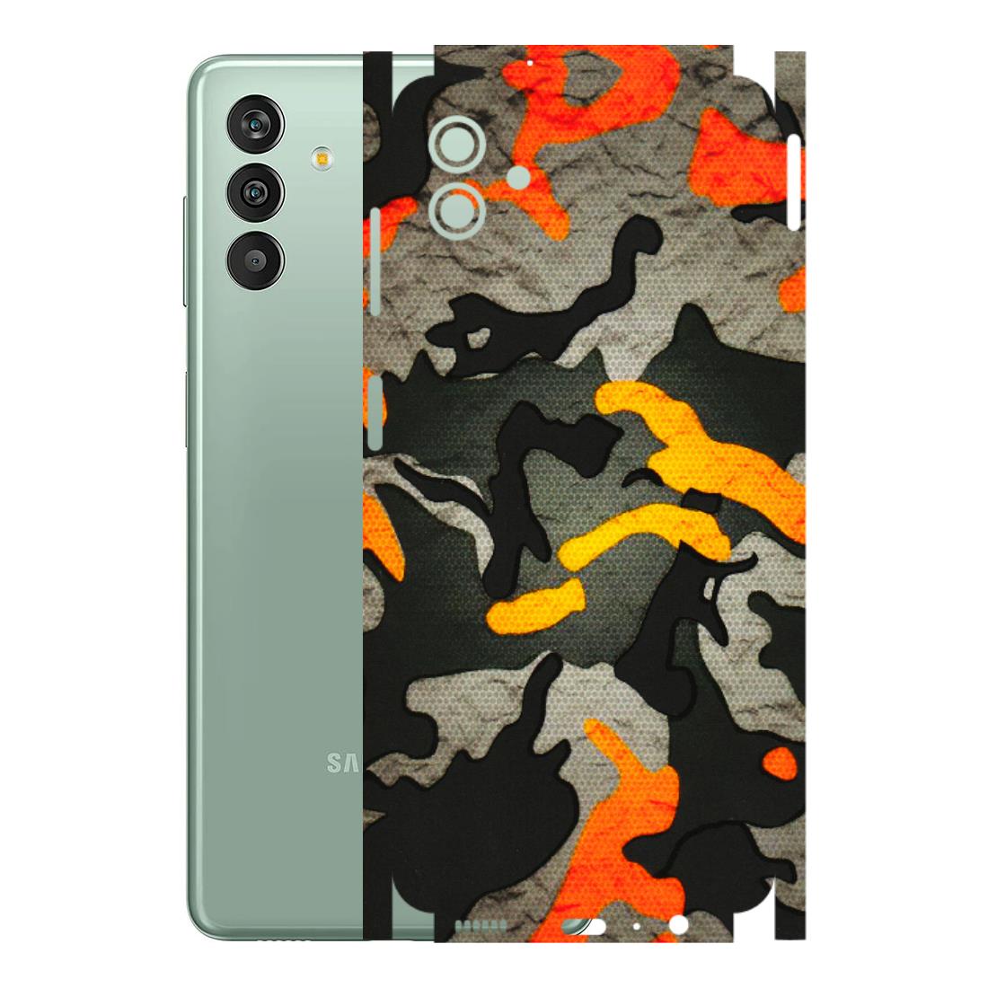 Samsung M/F/Note/Flip and C Phone Skins (All Models) - Orange Camouflage - 3D Embossed Finish (L-204) Samsung Galaxy M13 (5G)