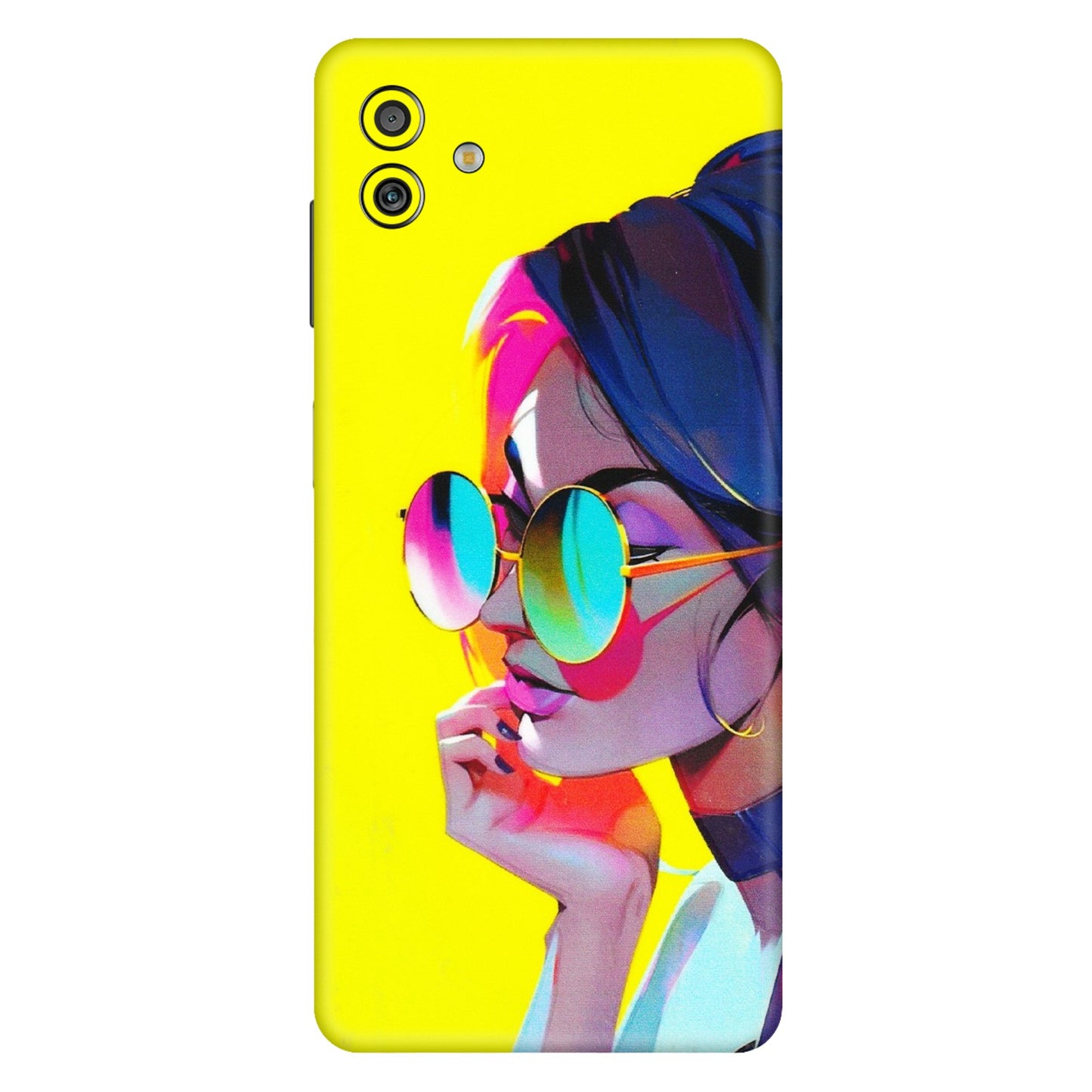 Samsung M/F/Note/Flip and C Phone Skins (All Models) - Bold Stylish Girl - 3D Embossed Finish (L-222) Samsung Galaxy M13 (5G)