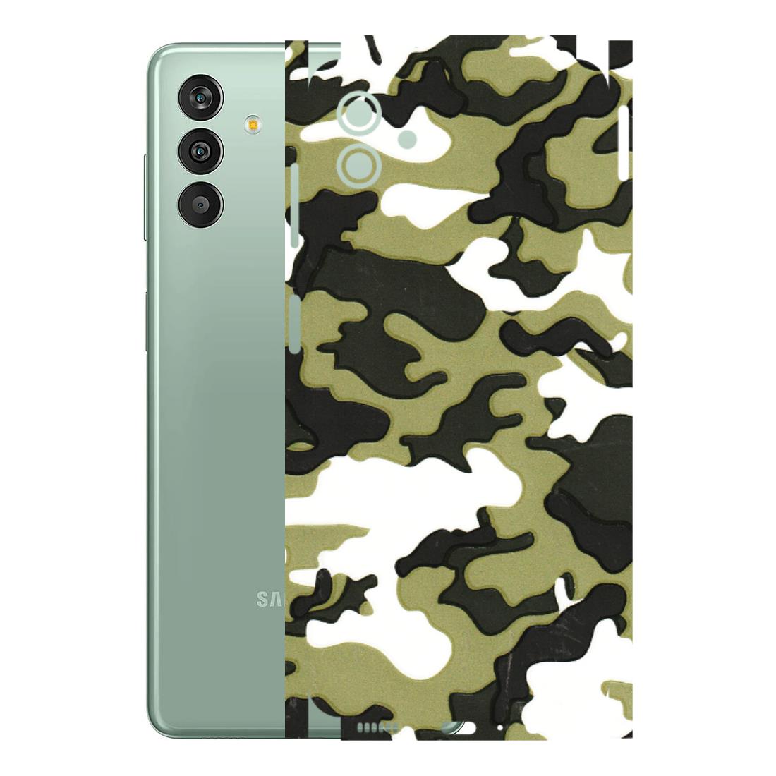 Samsung M/F/Note/Flip and C Phone Skins (All Models) - Camouflages White And Green - 3D Embossed Finish (L-243) Samsung Galaxy M13 (5G)