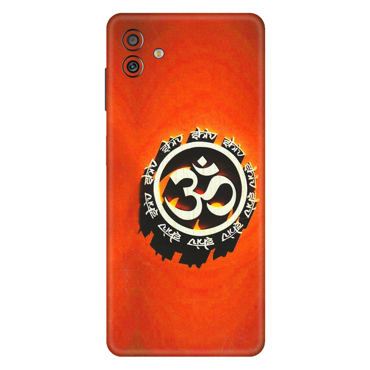 Samsung M/F/Note/Flip and C Phone Skins (All Models) - Aum Shiv Orange - 3D Embossed Finish (L-32) Samsung Galaxy M13 (5G)