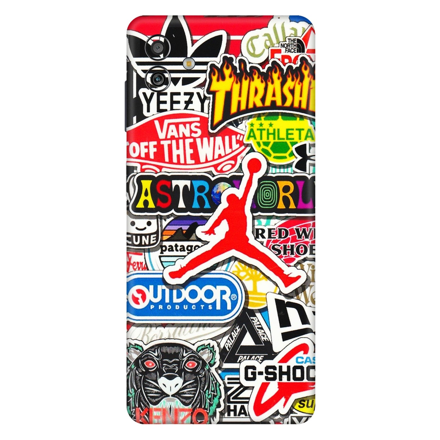 Samsung M/F/Note/Flip and C Phone Skins (All Models) - Multi Brands Sticker Graffiti - 3D Embossed Finish (L-37) Samsung Galaxy M13 (5G)