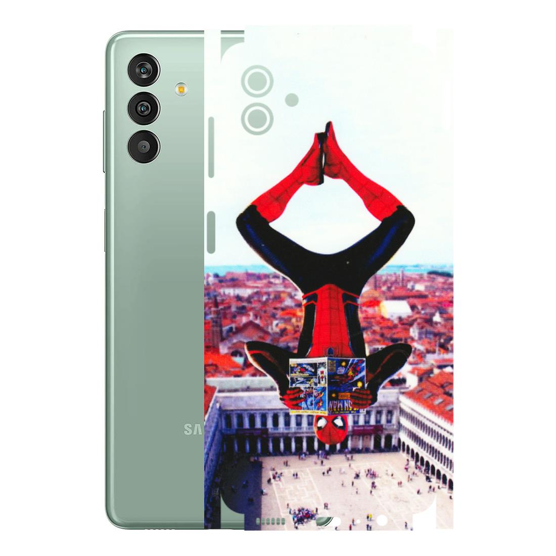 Samsung M/F/Note/Flip and C Phone Skins (All Models) - Spiderman Hanging - 3D Embossed Finish (L-53) Samsung Galaxy M13 (5G)