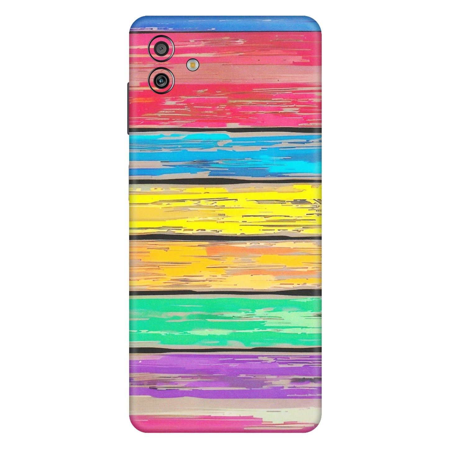 Samsung M/F/Note/Flip and C Phone Skins (All Models) - Multi Colour Wooden Wall - Matte Finish (M-96) Samsung Galaxy M13 (5G)