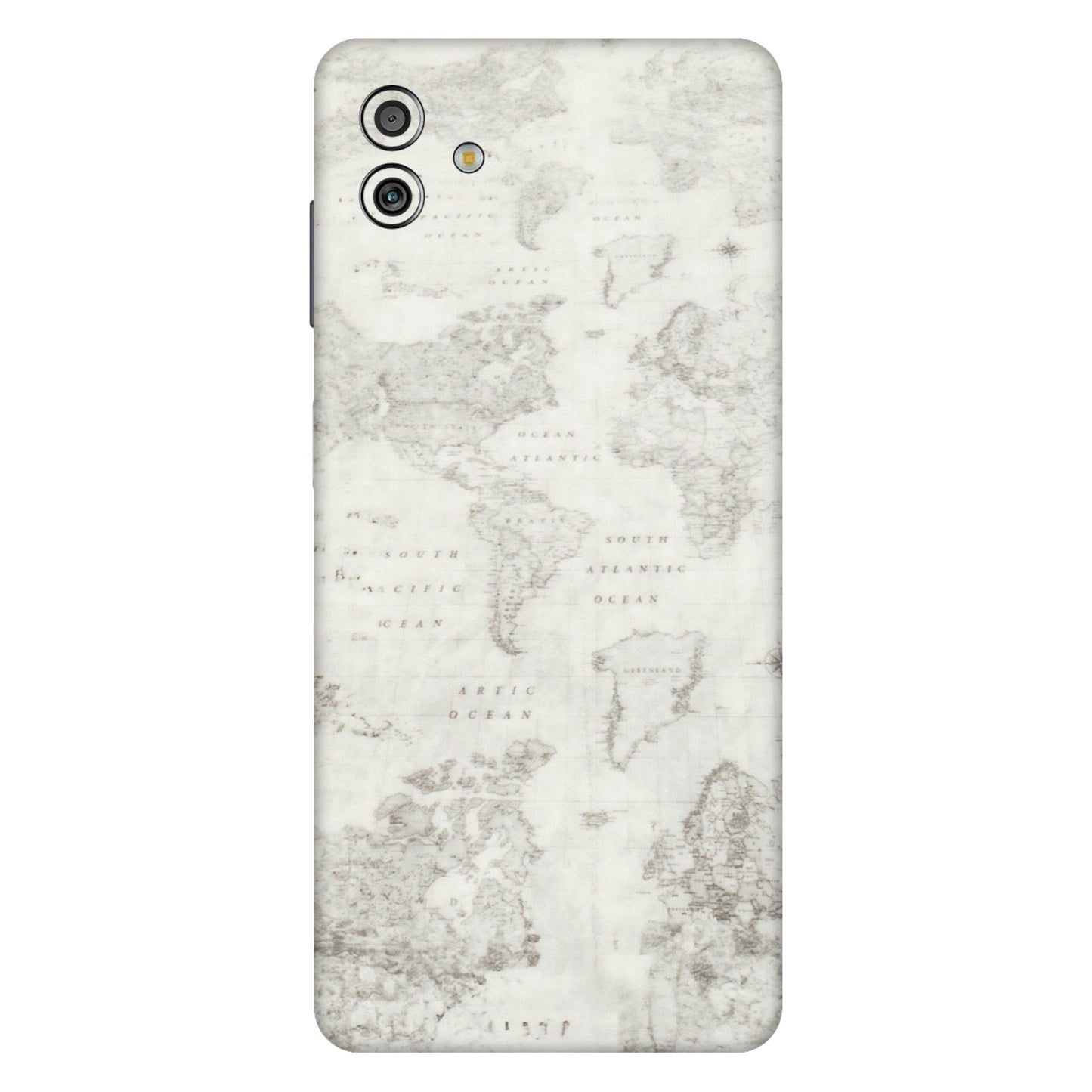 Samsung M/F/Note/Flip and C Phone Skins (All Models) - World Travel Map - Transparent Finish (T-04) Samsung Galaxy M13 (5G)