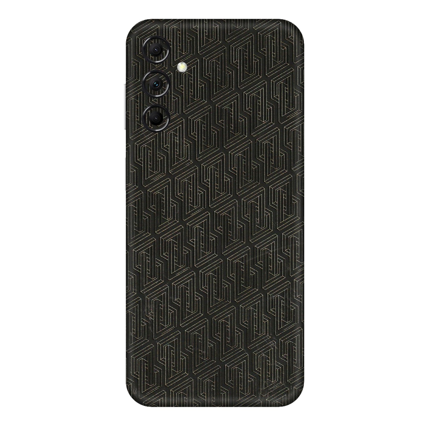 Samsung M/F/Note/Flip and C Phone Skins (All Models) - Black Abstract Pattern - 3D Embossed Finish (L-117) Samsung Galaxy M14 (5G)