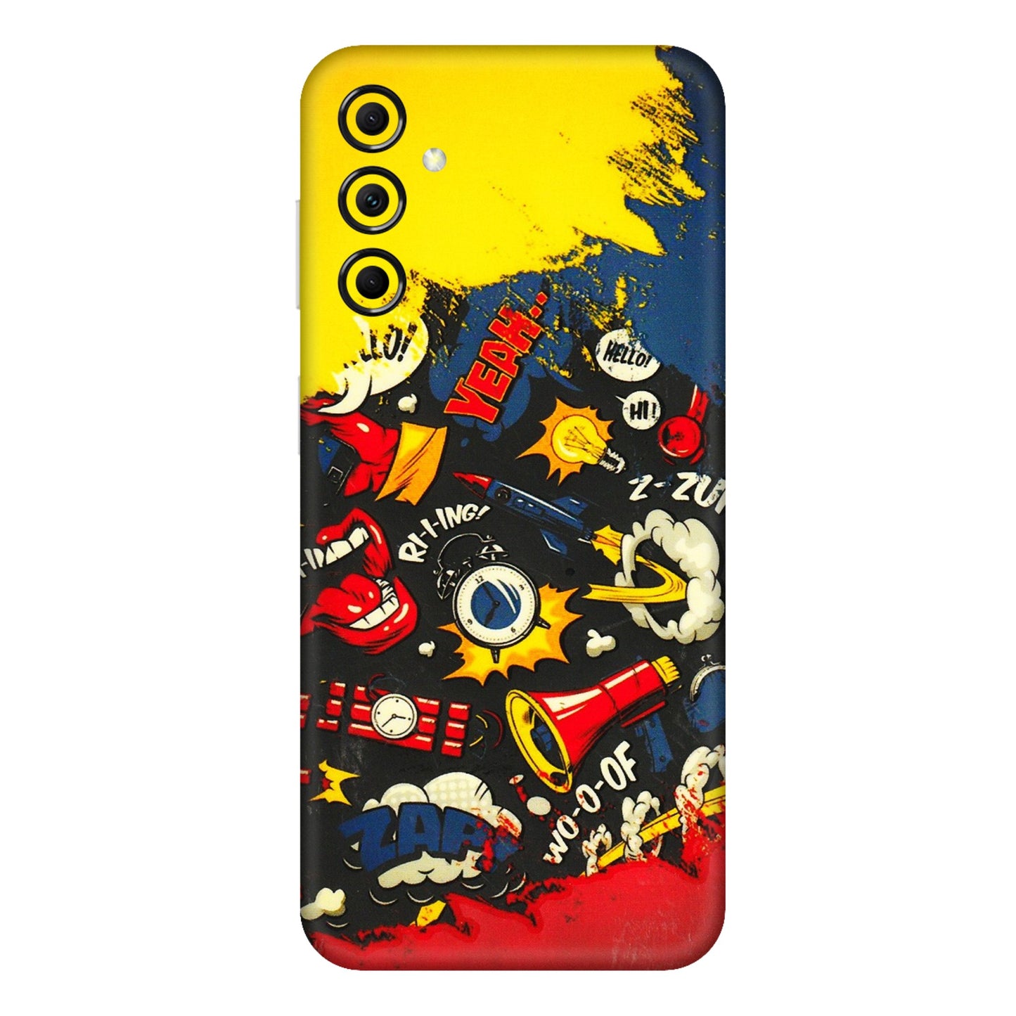Samsung M/F/Note/Flip and C Phone Skins (All Models) - Pacific Doodle Art - 3D Embossed Finish (L-120) Samsung Galaxy M14 (5G)