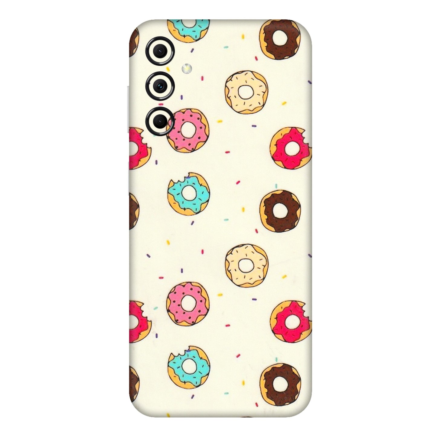 Samsung M/F/Note/Flip and C Phone Skins (All Models) - Mini Donuts Doodle Art - 3D Embossed Finish (L-122) Samsung Galaxy M14 (5G)