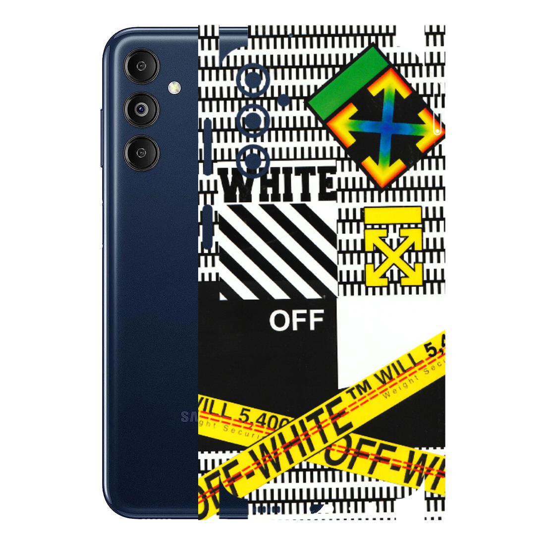 Samsung M/F/Note/Flip and C Phone Skins (All Models) - White Off Abstract - 3D Embossed Finish (L-172) Samsung Galaxy M14 (5G)