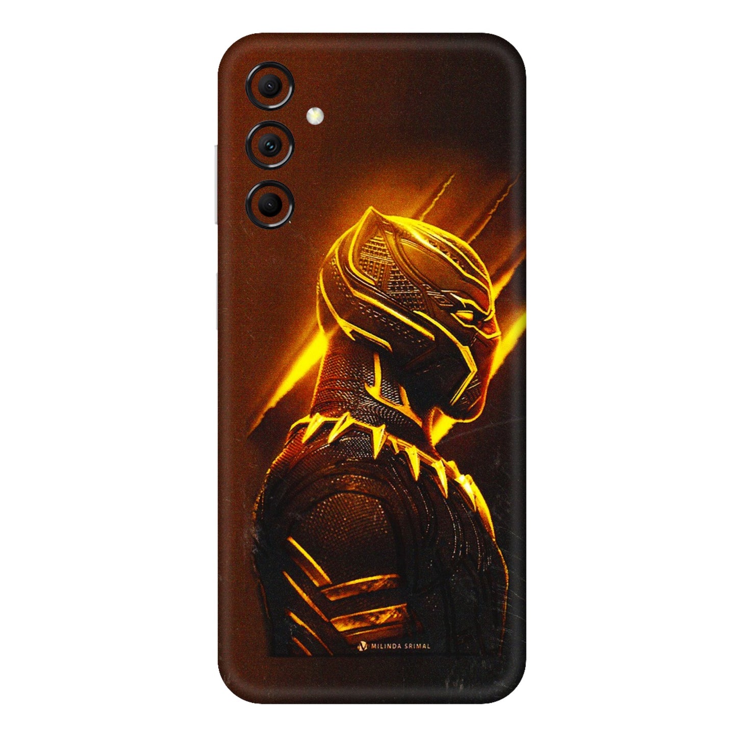 Samsung M/F/Note/Flip and C Phone Skins (All Models) - Gold Black Panther - 3D Embossed Finish (L-181) Samsung Galaxy M14 (5G)
