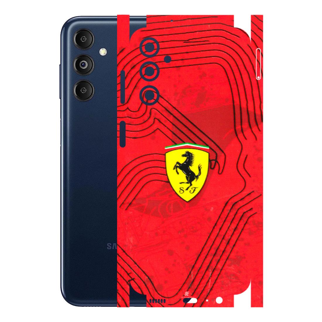 Samsung M/F/Note/Flip and C Phone Skins (All Models) - Red Ferrari Logo Stylish - 3D Embossed Finish (L-238) Samsung Galaxy M14 (5G)