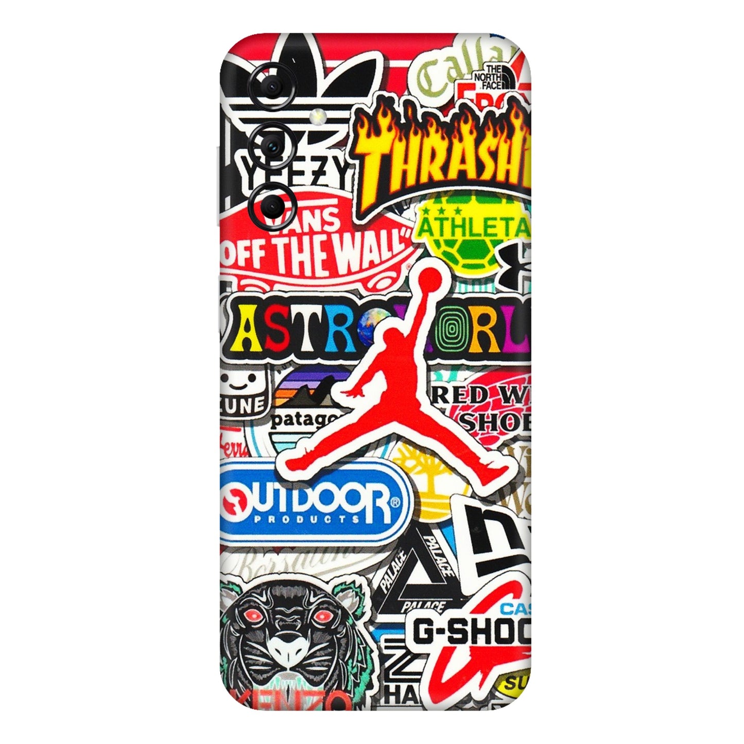 Samsung M/F/Note/Flip and C Phone Skins (All Models) - Multi Brands Sticker Graffiti - 3D Embossed Finish (L-37) Samsung Galaxy M14 (5G)