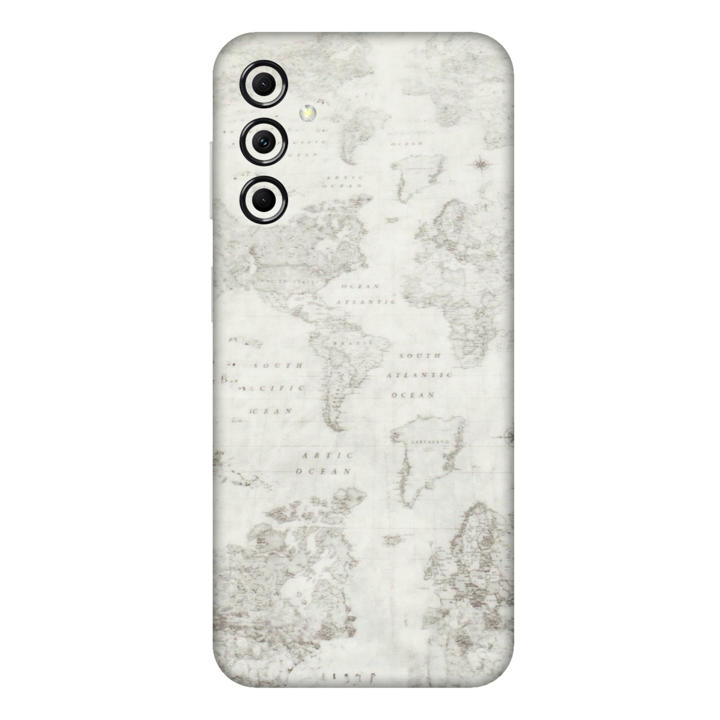 Samsung M/F/Note/Flip and C Phone Skins (All Models) - World Travel Map - Transparent Finish (T-04) Samsung Galaxy M14 (5G)