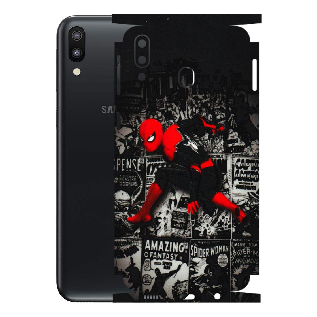 Samsung M/F/Note/Flip and C Phone Skins (All Models) - SpiderMan New - 3D Embossed Finish (L-162) Samsung Galaxy M20