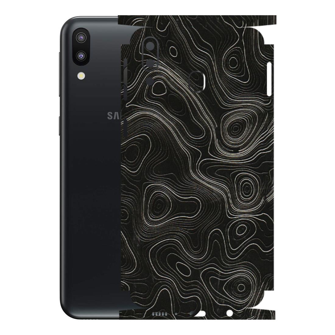 Samsung M/F/Note/Flip and C Phone Skins (All Models) - Black Swirl - 3D Embossed Finish (L-196) Samsung Galaxy M20