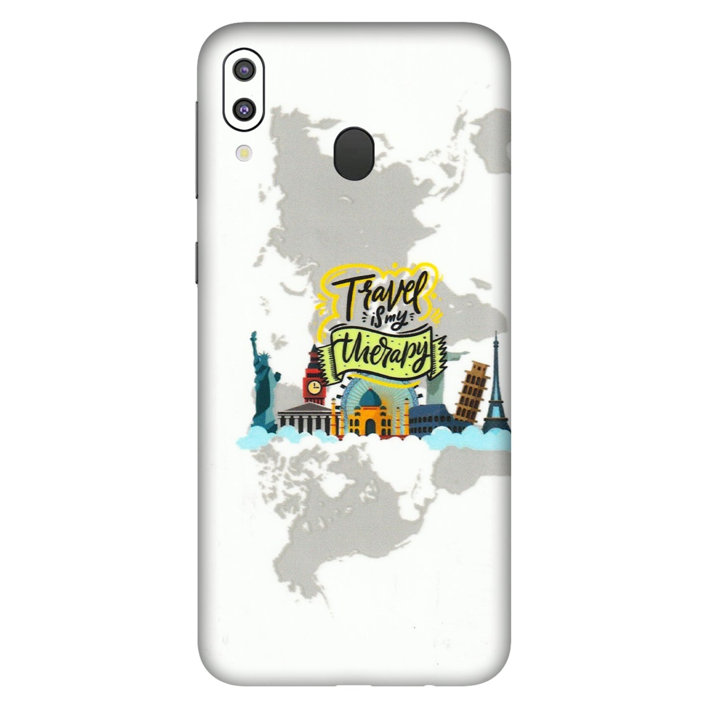 Samsung M/F/Note/Flip and C Phone Skins (All Models) - Travel Therapy - 3D Embossed Finish (L-199) Samsung Galaxy M20