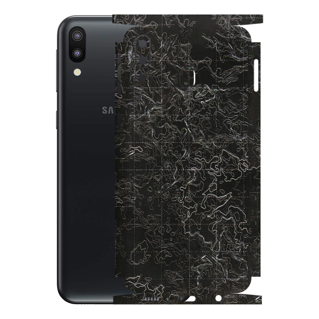 Samsung M/F/Note/Flip and C Phone Skins (All Models) - Black map Texture - 3D Embossed Finish (L-201) Samsung Galaxy M20