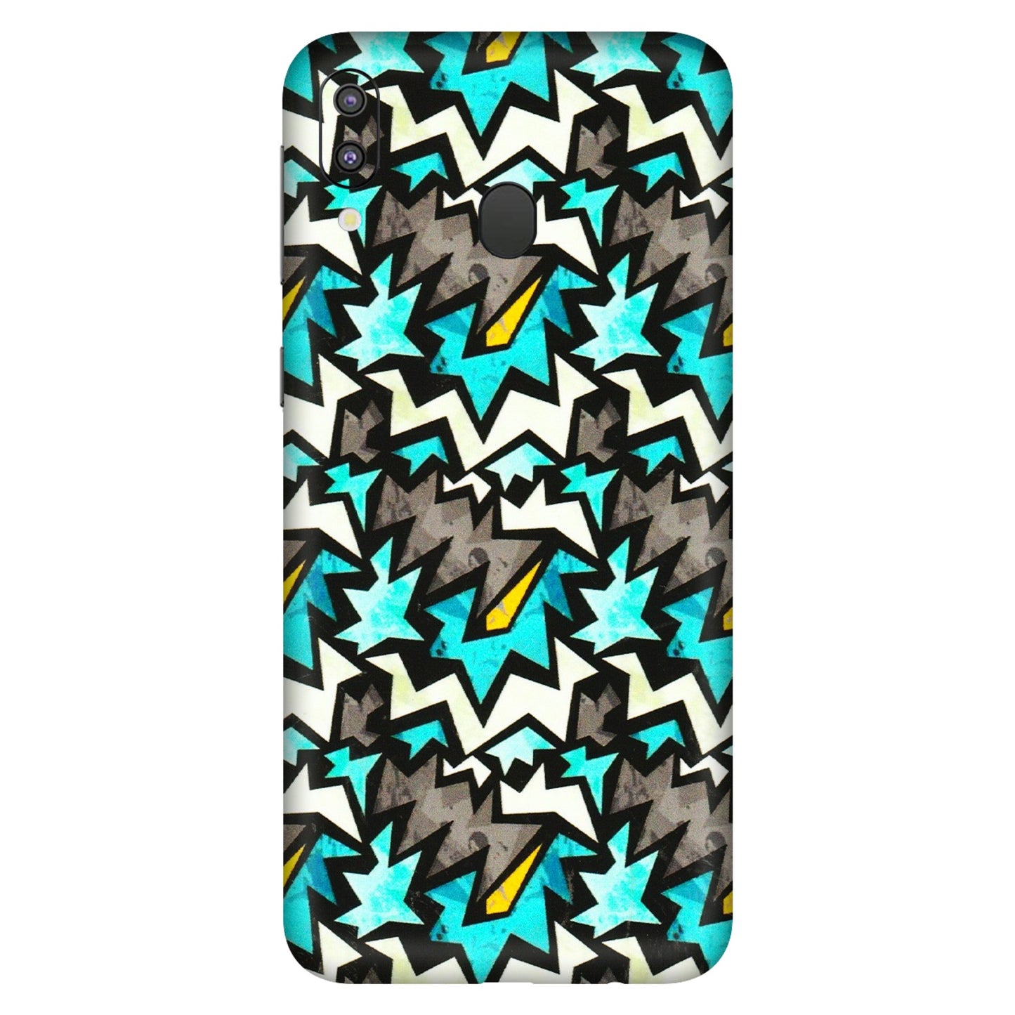 Samsung M/F/Note/Flip and C Phone Skins (All Models) - Funky Zig Zag - 3D Embossed Finish (L-223) Samsung Galaxy M20