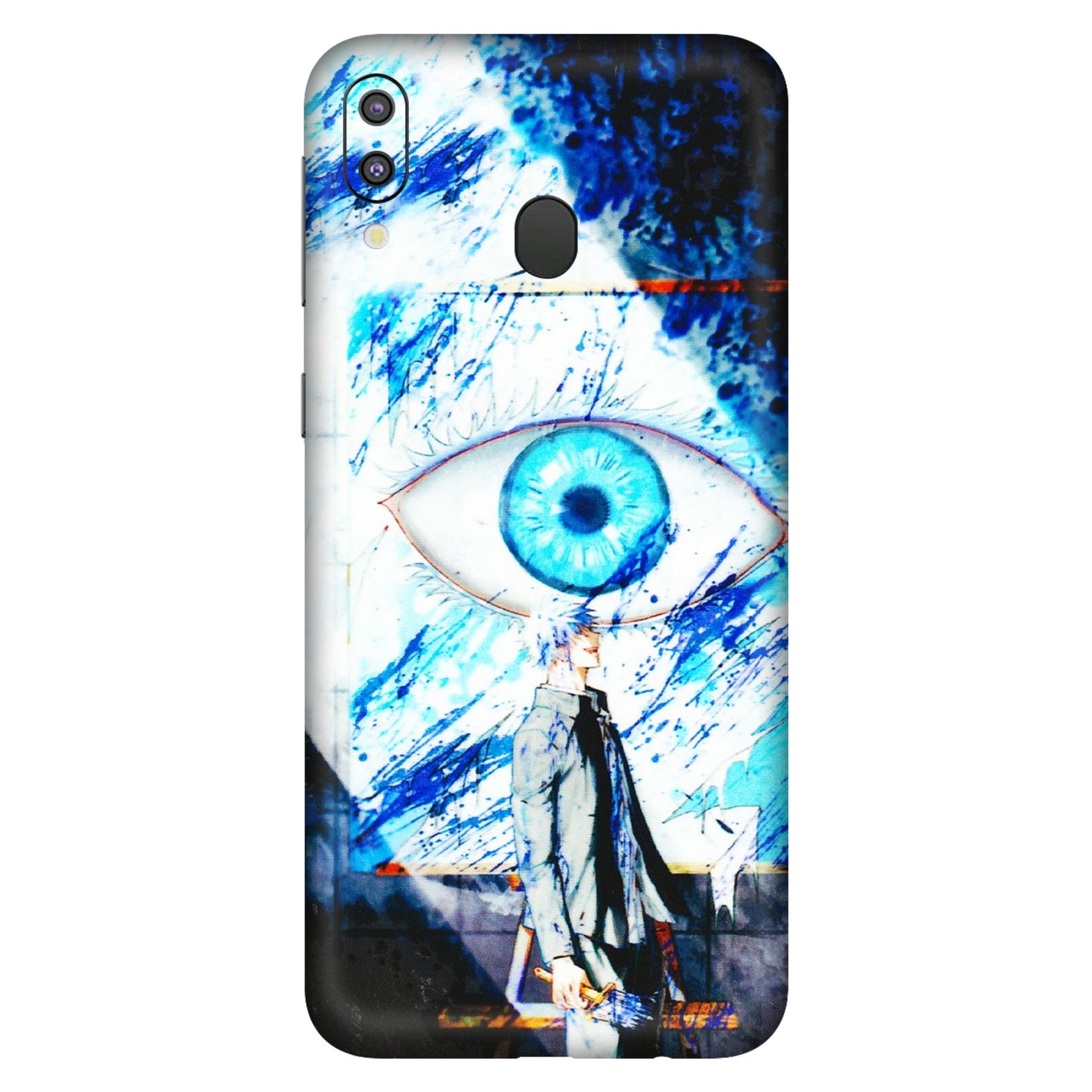 Samsung M/F/Note/Flip and C Phone Skins (All Models) - Gojo Satoru evil eye - 3D Embossed Finish (L-239) Samsung Galaxy M20