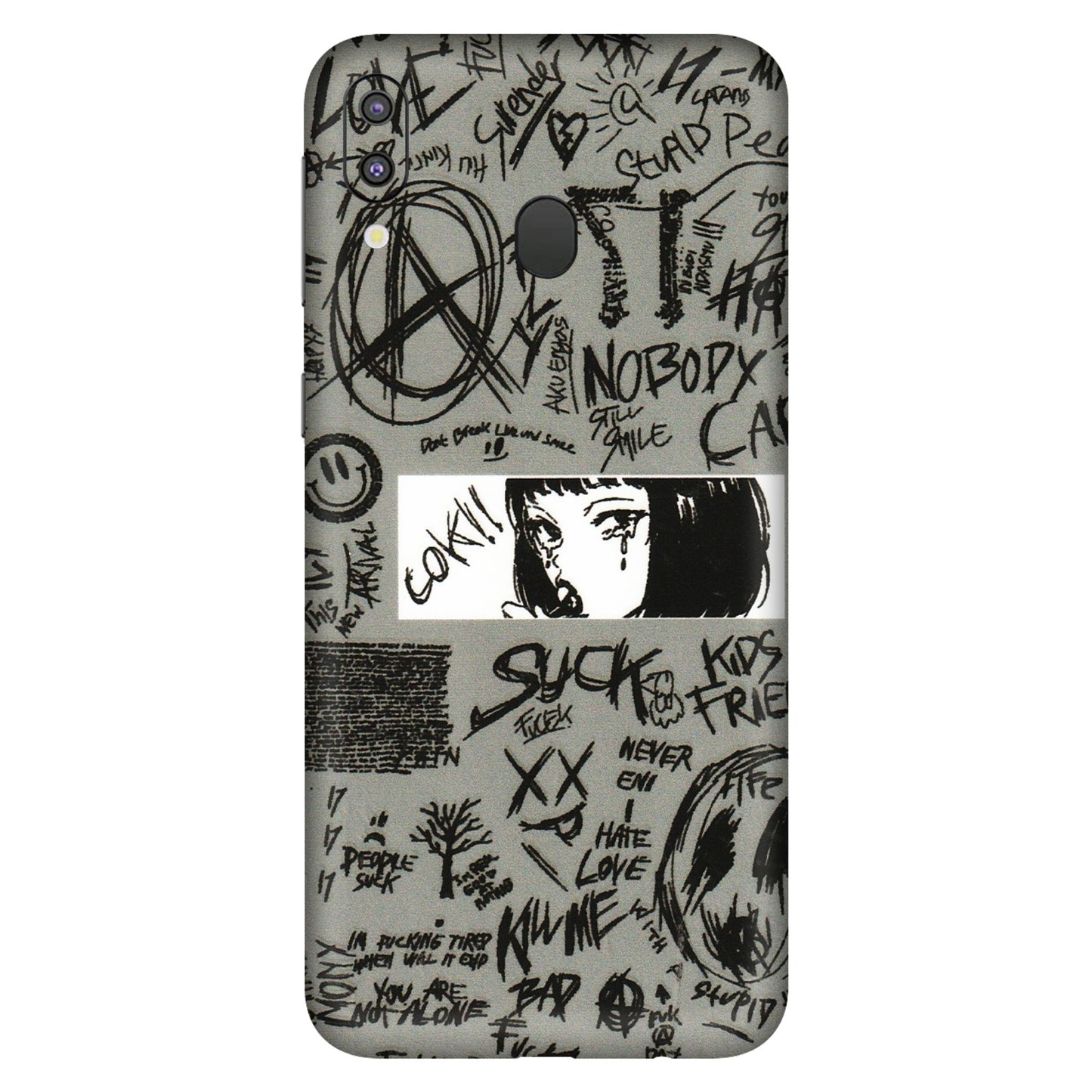 Samsung M/F/Note/Flip and C Phone Skins (All Models) - Never Have Love Anime - 3D Embossed Finish (L-260) Samsung Galaxy M20