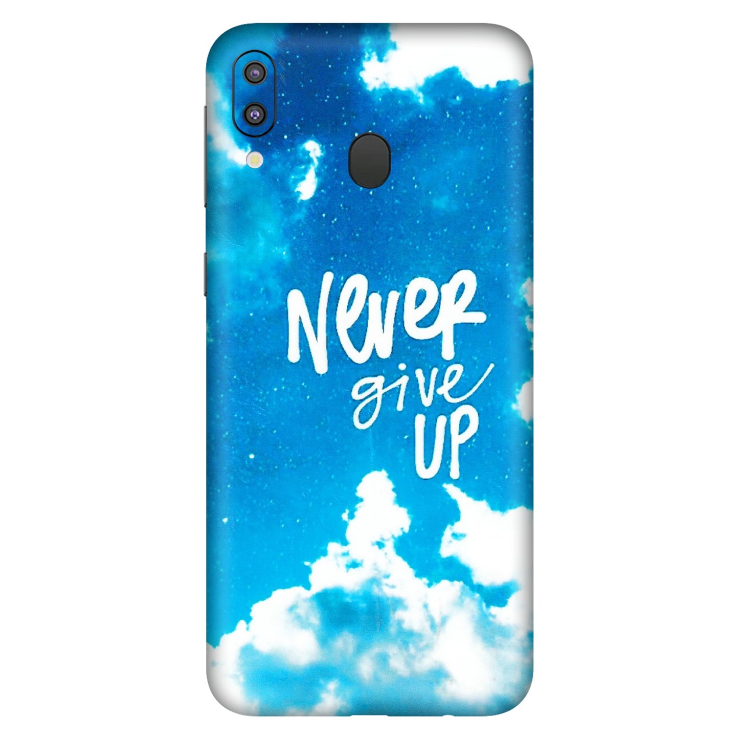 Samsung M/F/Note/Flip and C Phone Skins (All Models) - Never Give Up - 3D Embossed Finish (L-279) Samsung Galaxy M20