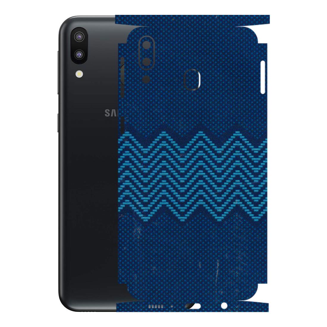 Samsung M/F/Note/Flip and C Phone Skins (All Models) - Blue Sober Waves - 3D Embossed Finish (L-306) Samsung Galaxy M20